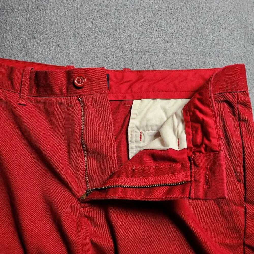 J. Crew Chino Pants Men 32X30 Red The Sutton Straight Leg